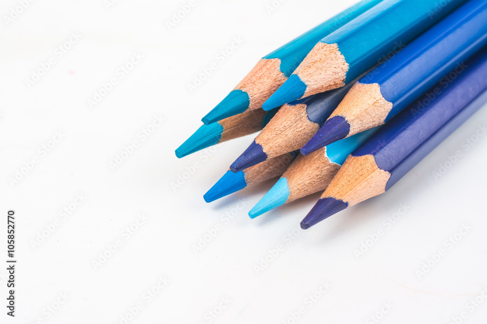 Colour pencils isolated on white background Colour pencils isolated on white background