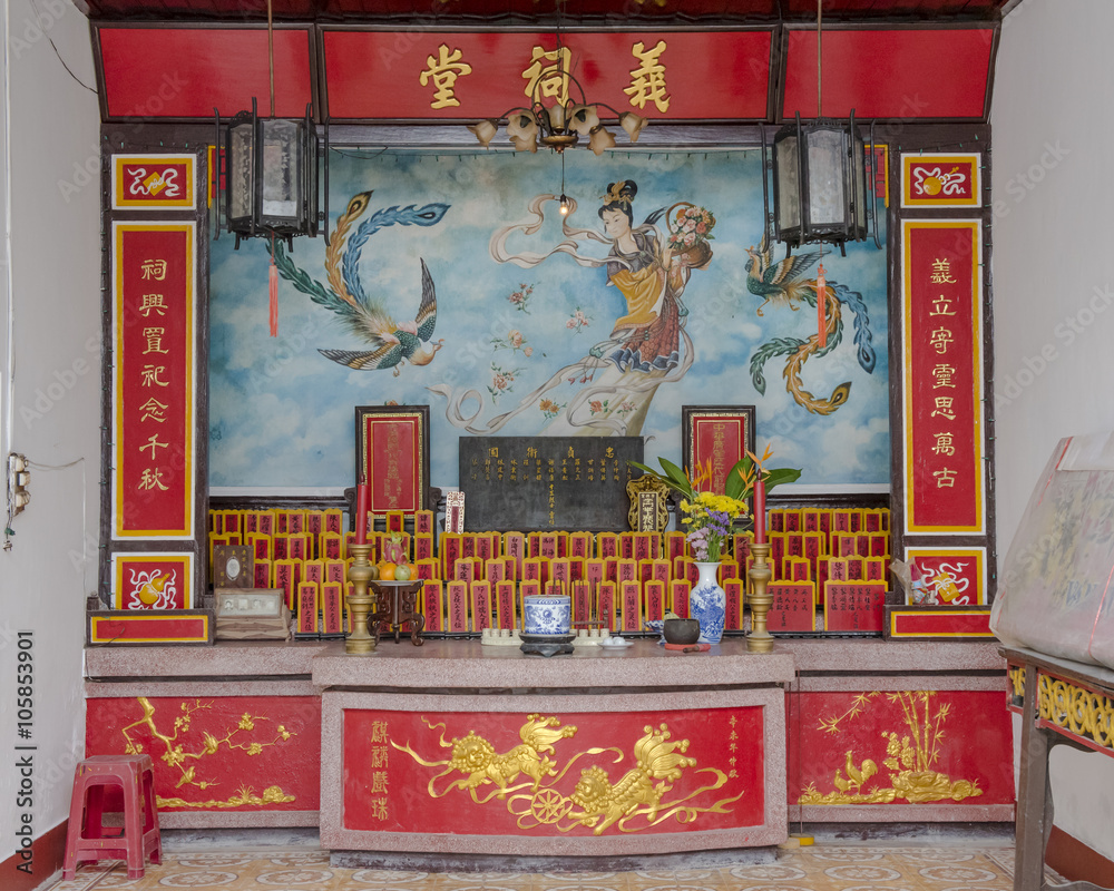 Shrine in the the Cantonese Assembly Hall, Hoi An, Vietnam