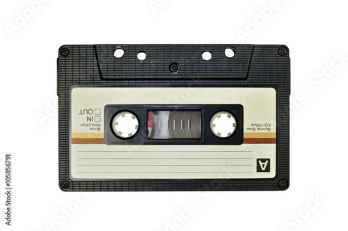 Cassette tape, isolated on white