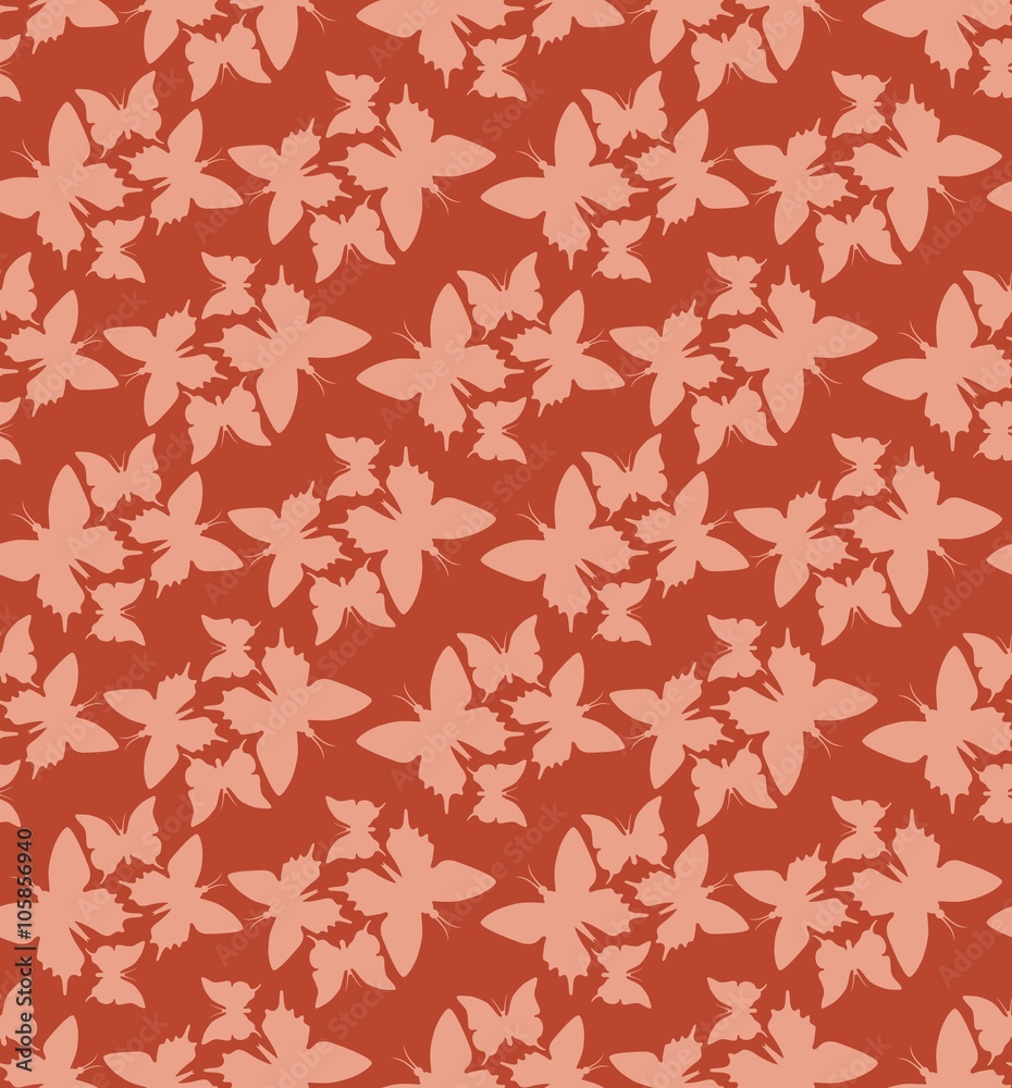 Seamless background with butterflies.