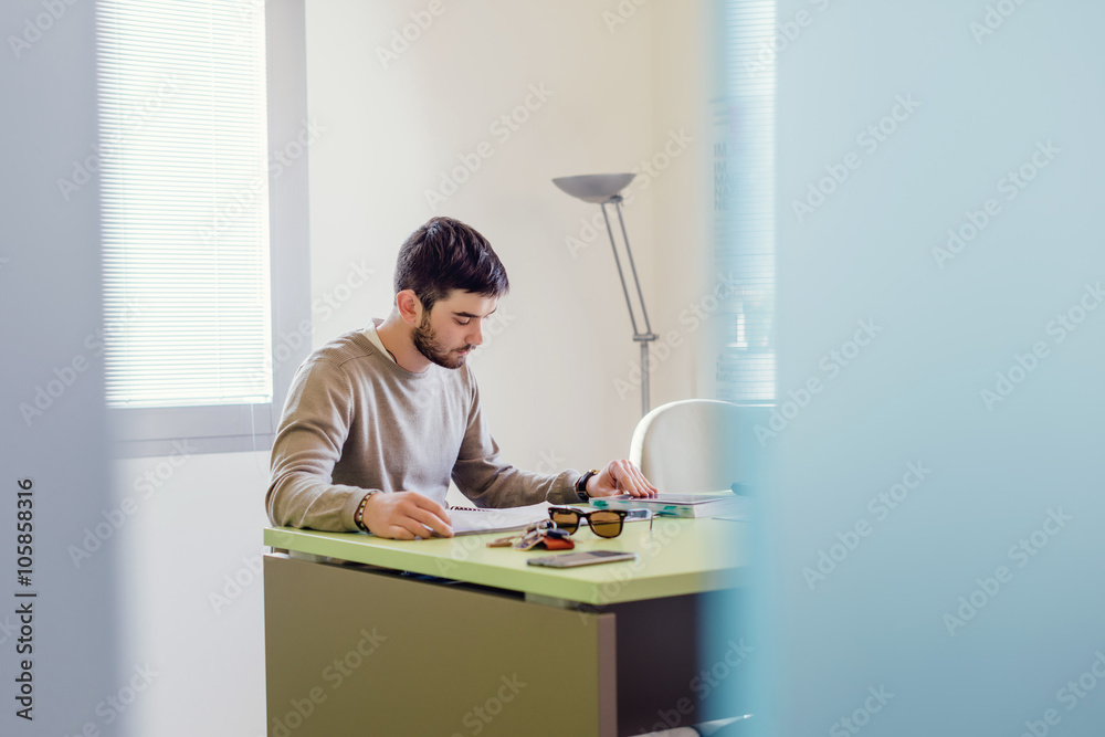 Young man in office Young man in office