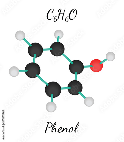 C6H6O phenol molecule photo
