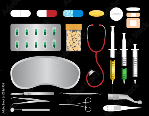 Doctor instrument , equipment vector