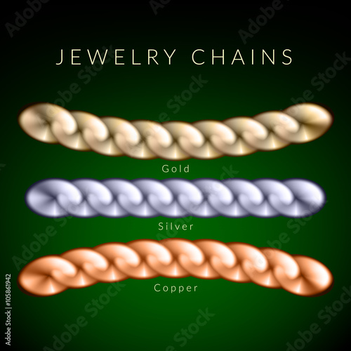 Set of jewelry chains. (ID: 105861942)