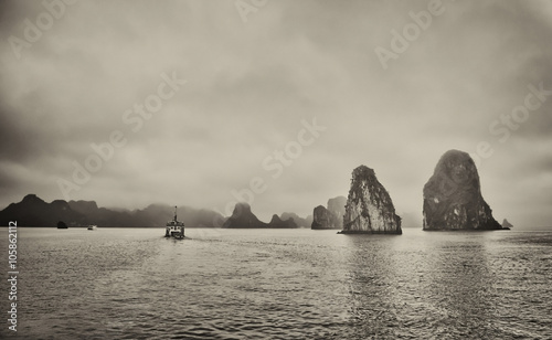 Storm clouds in Halong Bay, Vietnam
