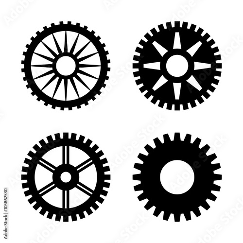 Industrial wheel design, vector illustration