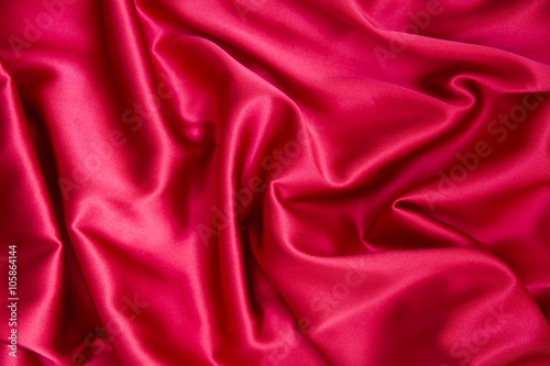 Red satin textile