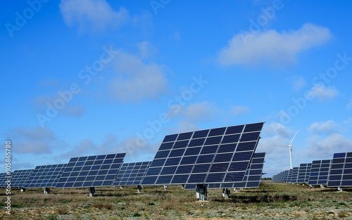 photovoltaic and wind farm in the countryside IV