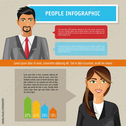 People infographic design