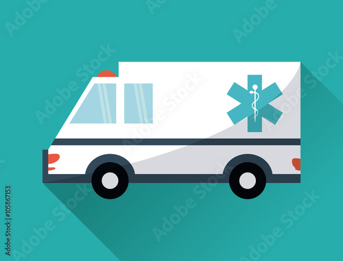 ambulance design, Vector illustration