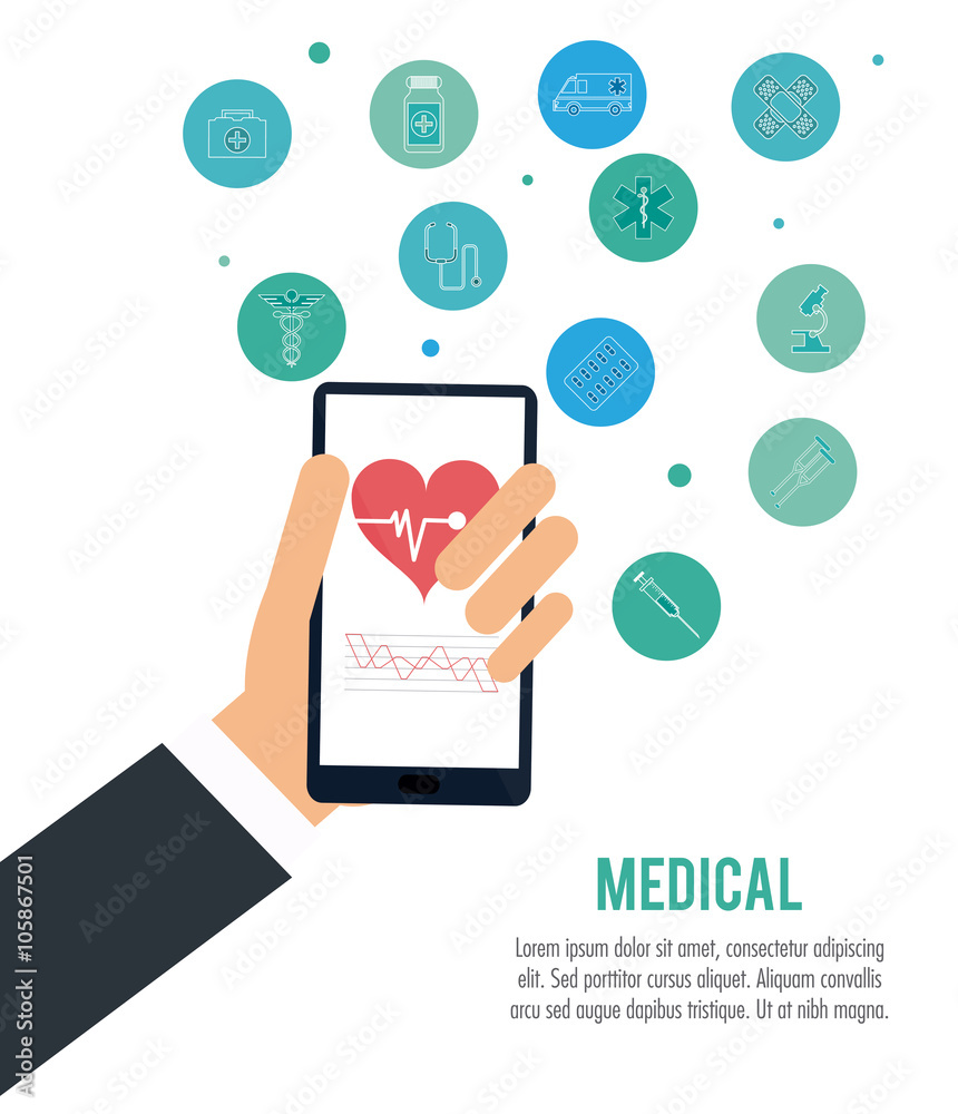 Medical care design, Vector illustration Medical care design, Vector illustration