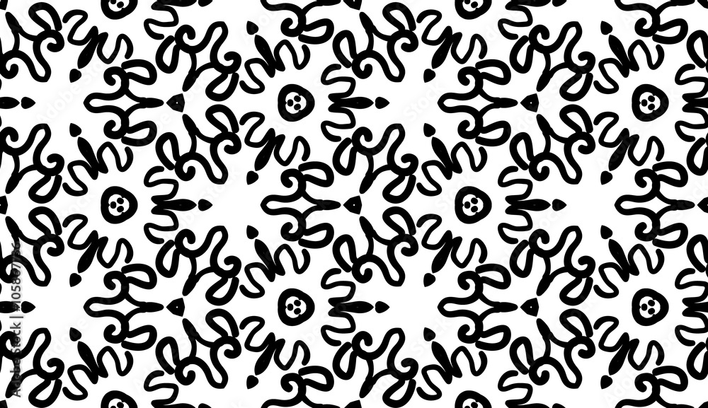 black and white ethnic seamless pattern black and white ethnic seamless pattern