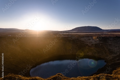 Kerid volcanic crater lake