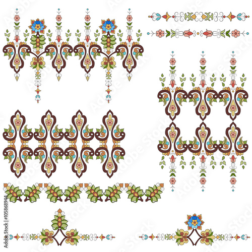 Antique ottoman turkish pattern vector design eighty three