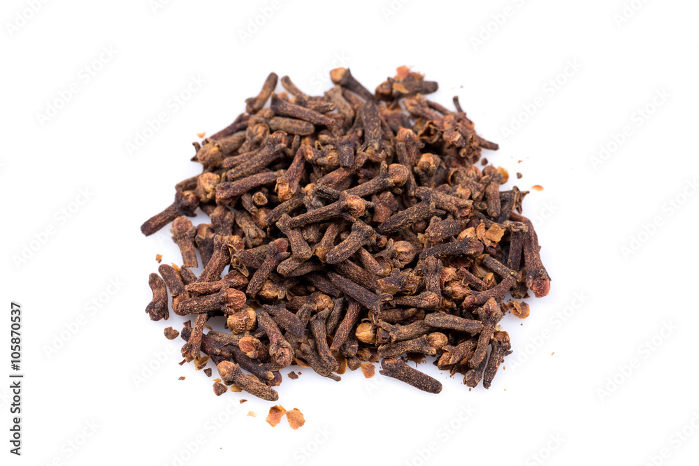 Cloves isolated on white background Cloves isolated on white background