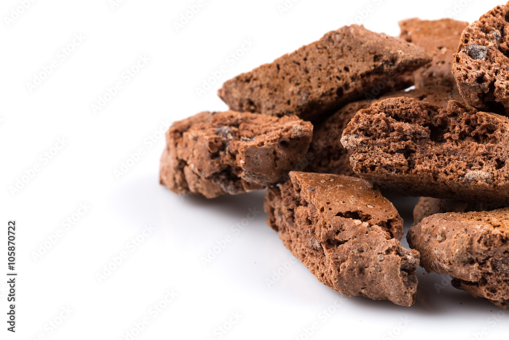 Cantucci with chocolate pieces Cantucci with chocolate pieces