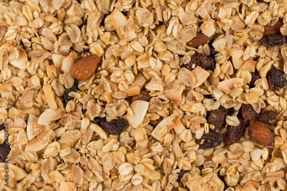 Closeup of a pile of muesli Closeup of a pile of muesli