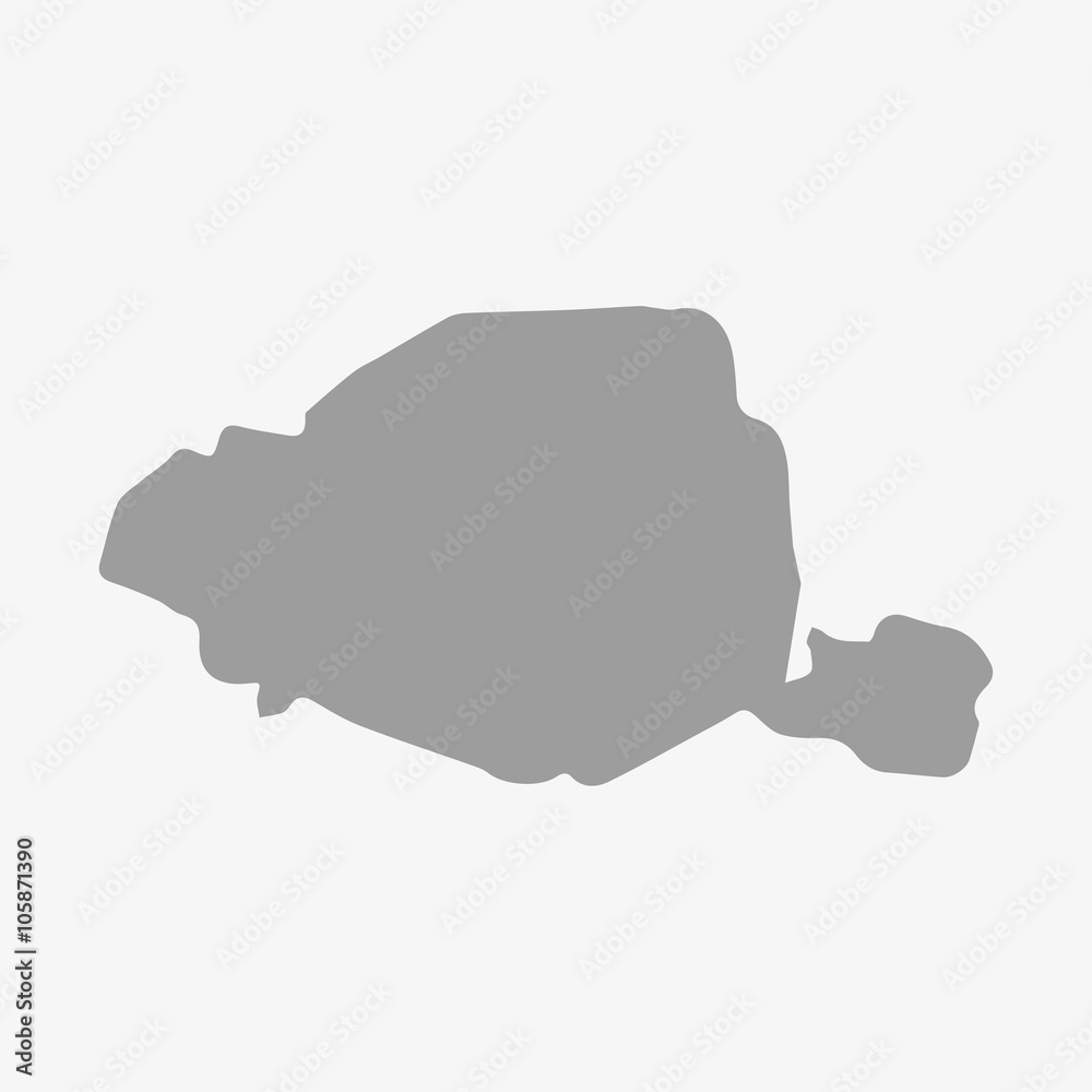 Map of Paris in gray on a white background Map of Paris in gray on a white background