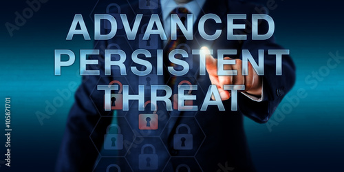 Bilde på lerret Manager Pushing ADVANCED PERSISTENT THREAT