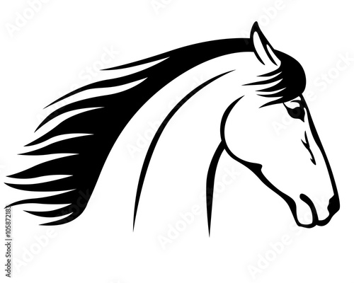 Fototapeta Naklejka Na Ścianę i Meble -  Horse head profile icon