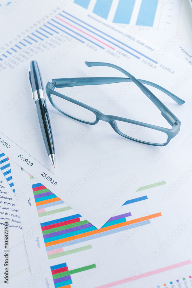 Business concept, Business graph analysis report. Accounting, Stock, Tone color Business concept, Business graph analysis report. Accounting, Stock, Tone color