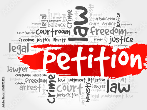 Petition word cloud concept