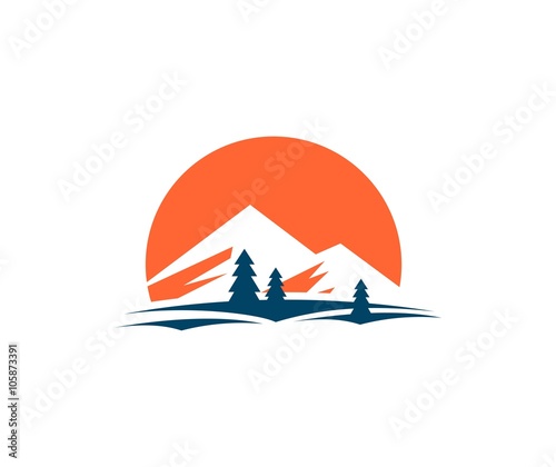 Mountain sunset logo