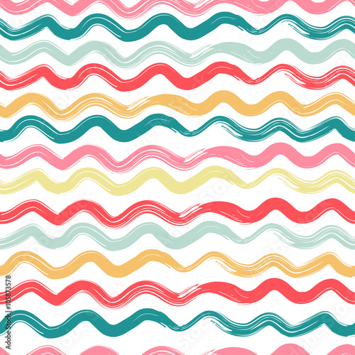 Wavy, striped seamless pattern