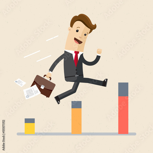 Businessman, manager. Schedule. Illustration, vector EPS10