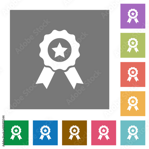 Award square flat icons