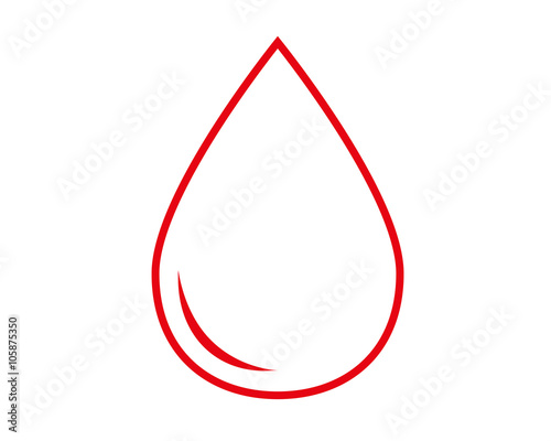 Line icon blood drop. Vector illustration.