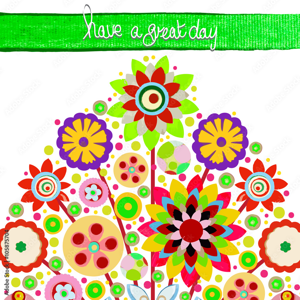 Fototapeta premium Summer flowers background, made of acrylic, watercolor, handmade, from original canvas art. Grunge paint texture with brush stroke effect. 3d shadows.
