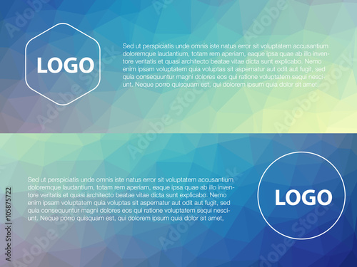 Horizontal polygonal banners