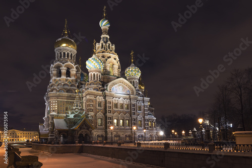 Savior on Spilled Blood in St. Petersburg in the winter