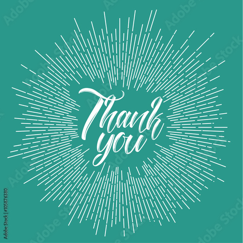 Modern hipster thank you illustration