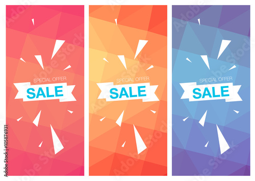 Super Sale Special Offer vertical banners