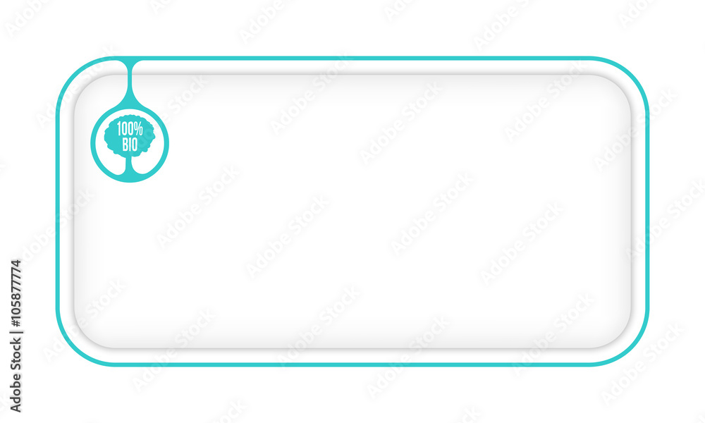 Vector simple box to fill your text and tree symbol Vector simple box to fill your text and tree symbol