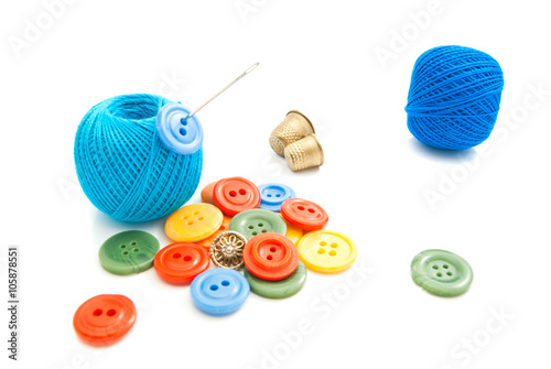 buttons, thimble and thread