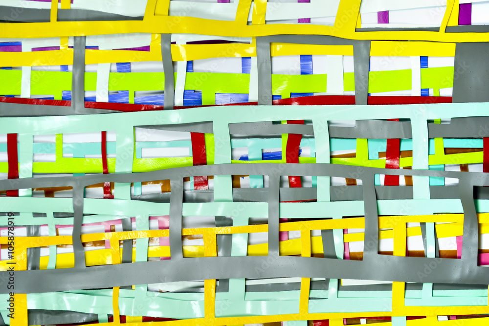 Image of a multicolored stripes with irregular random square pattern. Image of a multicolored stripes with irregular random square pattern.