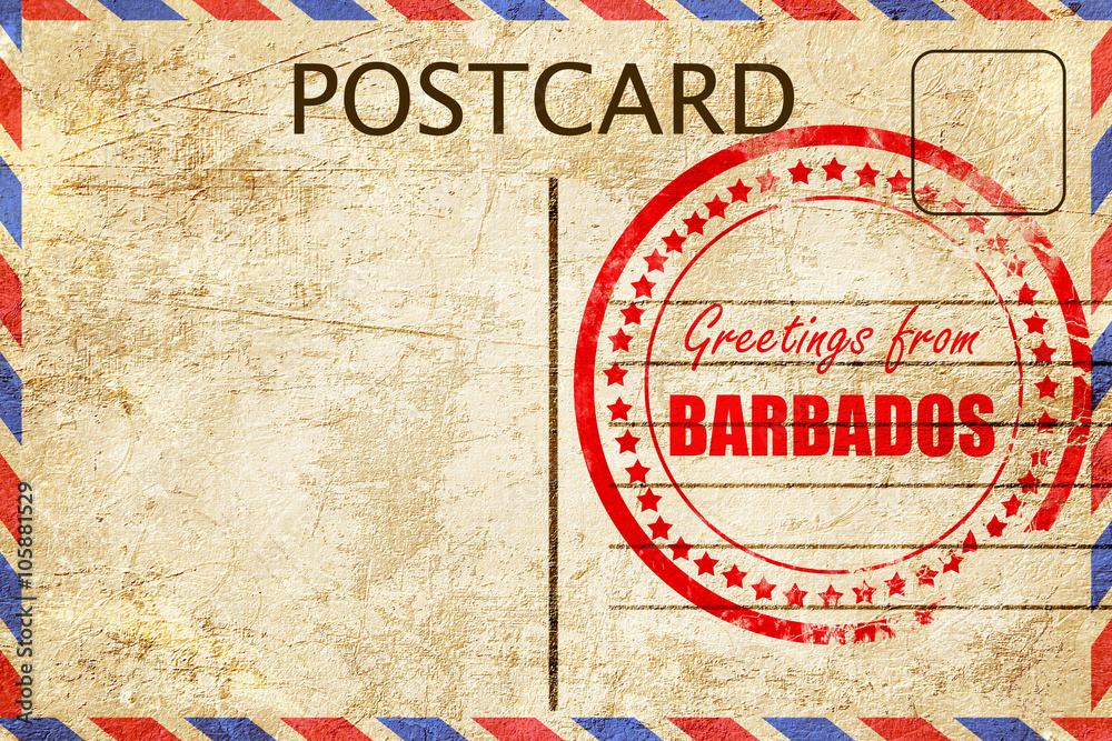 Fototapeta premium Greetings from barbados