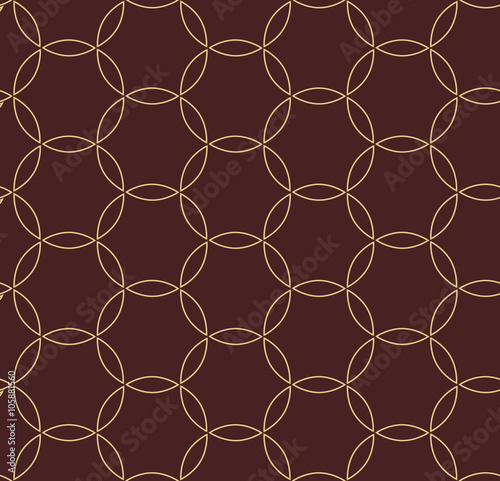 Seamless vector golden ornament in arabian style. Pattern for wallpapers and backgrounds