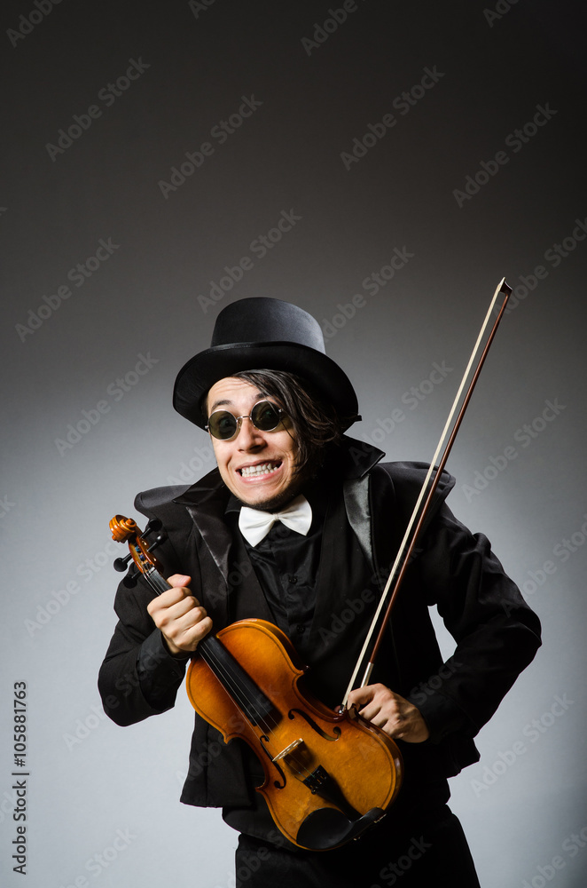 Fototapeta premium Man in musical art concept