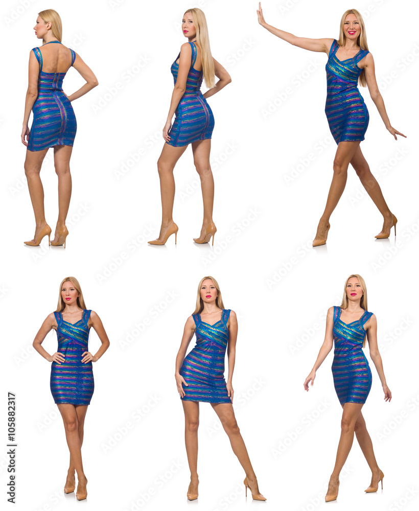 Obraz premium Composite photo of woman in various poses