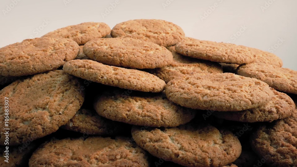 Plate Of Ginger Biscuits Rotating Plate Of Ginger Biscuits Rotating