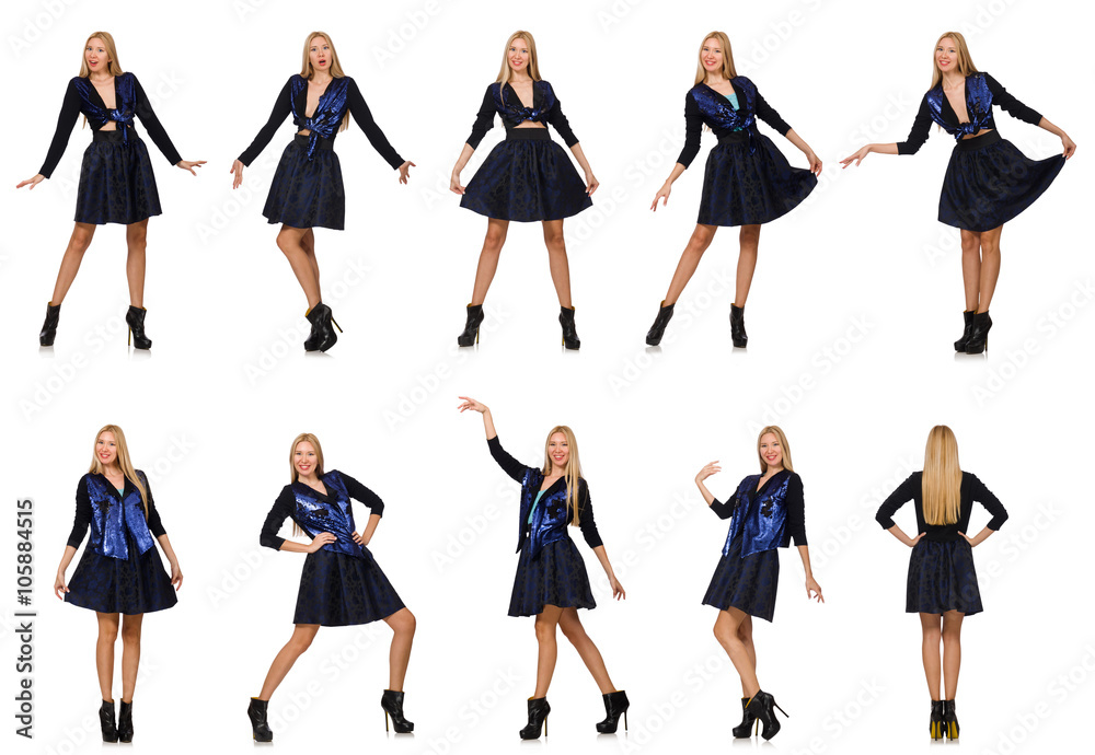 Fototapeta premium Composite photo of woman in various poses