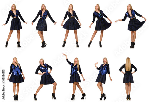 Composite photo of woman in various poses