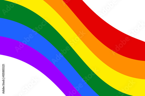 Gay and  LGBT flag  culture symbol. Waves.