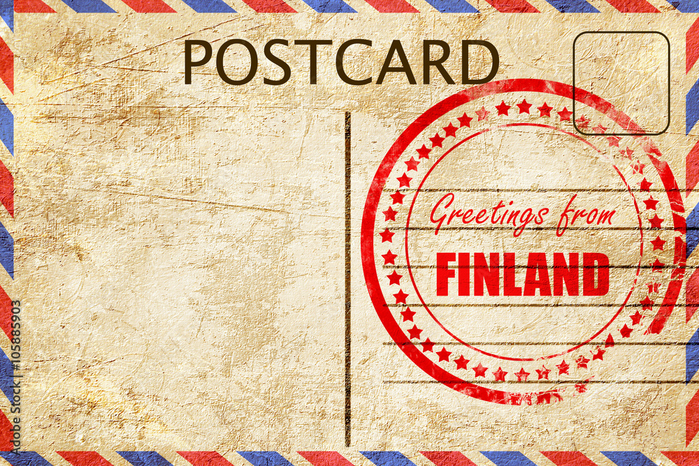 Fototapeta premium Greetings from finland