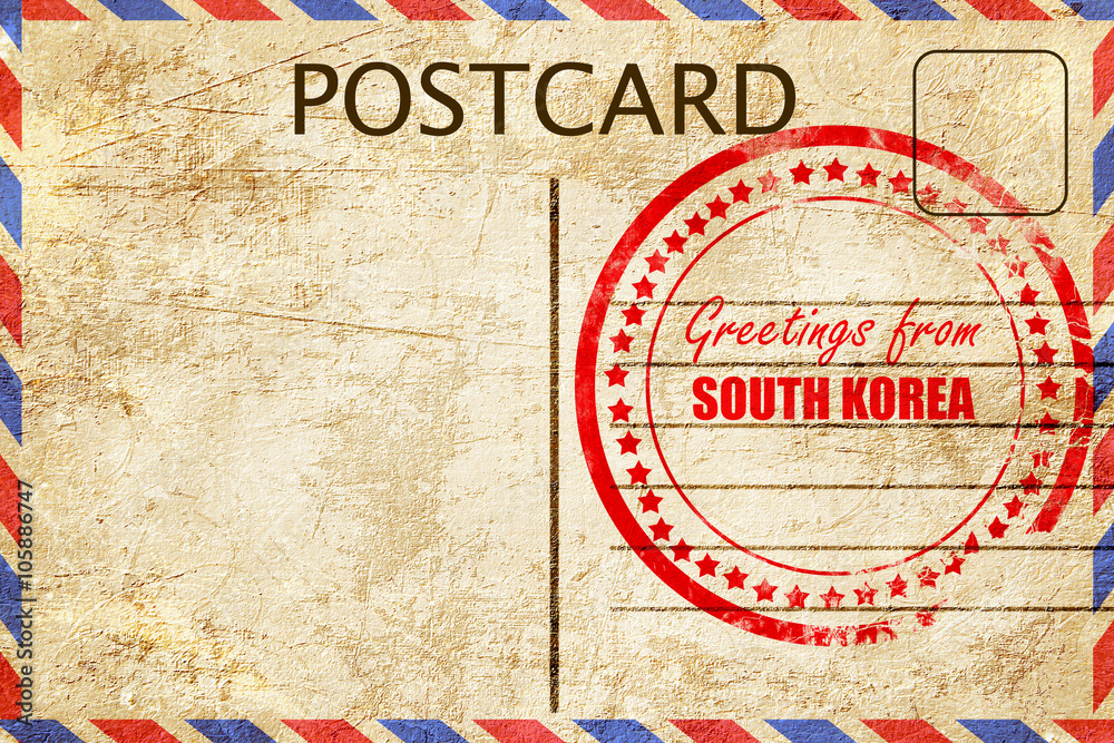 Fototapeta premium Greetings from south korea