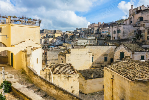Beautiful building in old town of Matera, the famous world heritage site of UNESCO, Southern Italy.